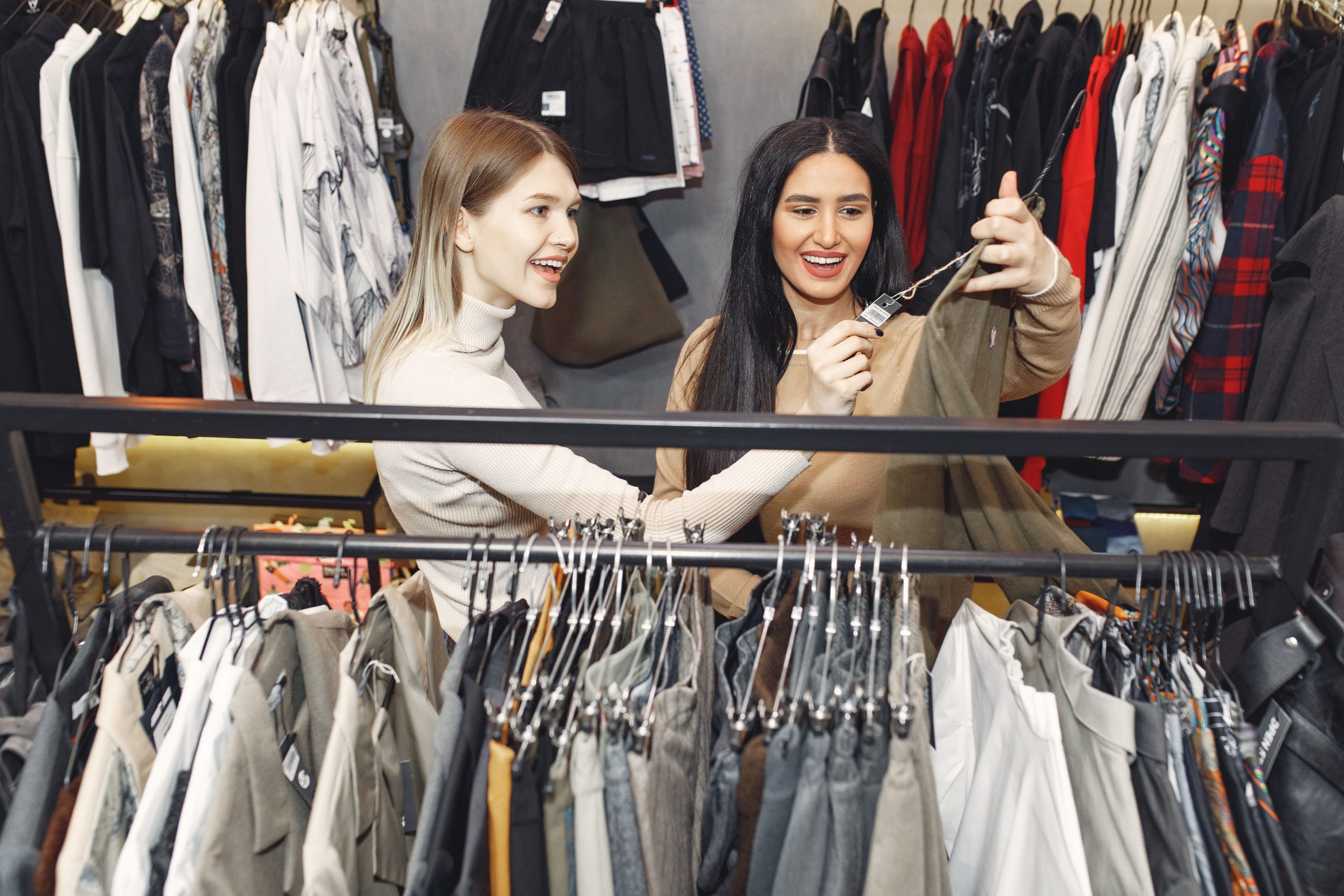 two women shopping in a boutique